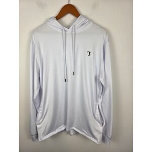 Bogey Bros Golf Performance Hoodie White Long Sleeve Mens Medium Athletic